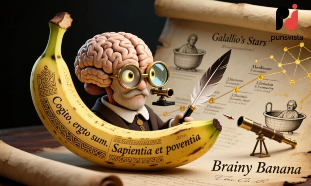 Brainy Banana Wordplay Inspired by History and Science