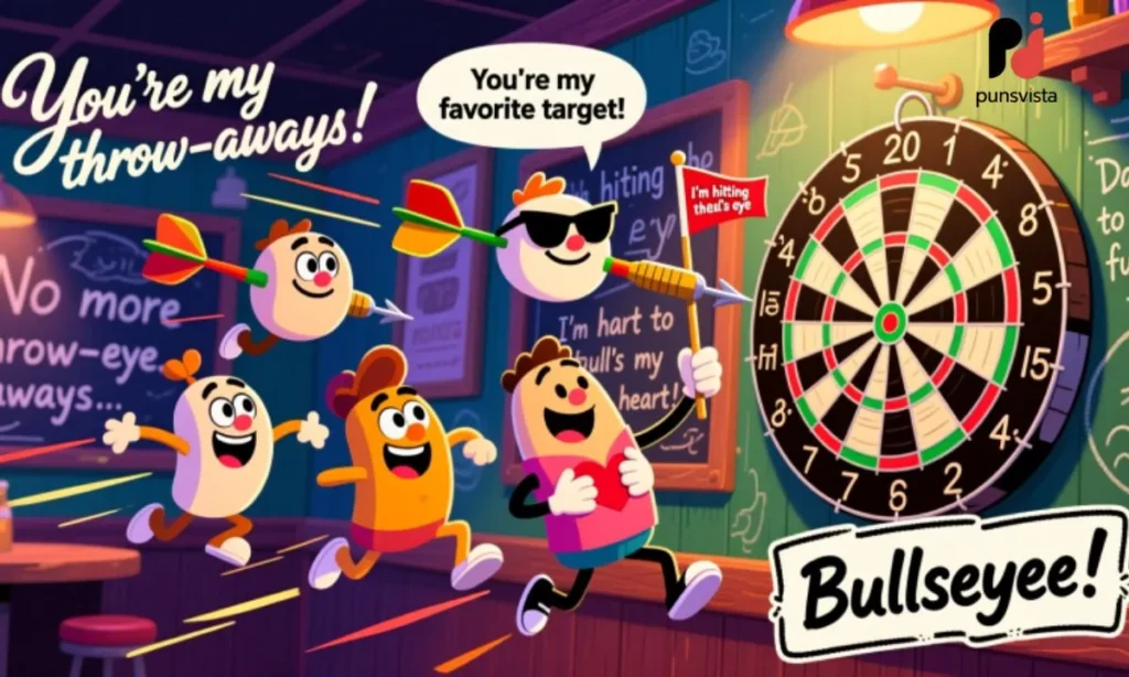 Funny Darts Puns Captions