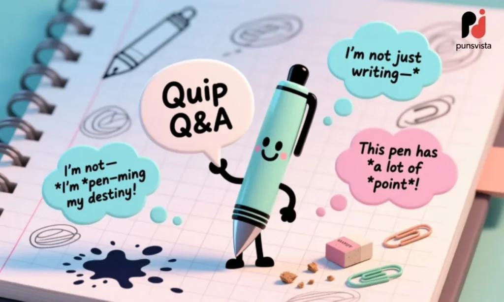 Pen Q & A Quip Q&A Jokes & Puns about Pen