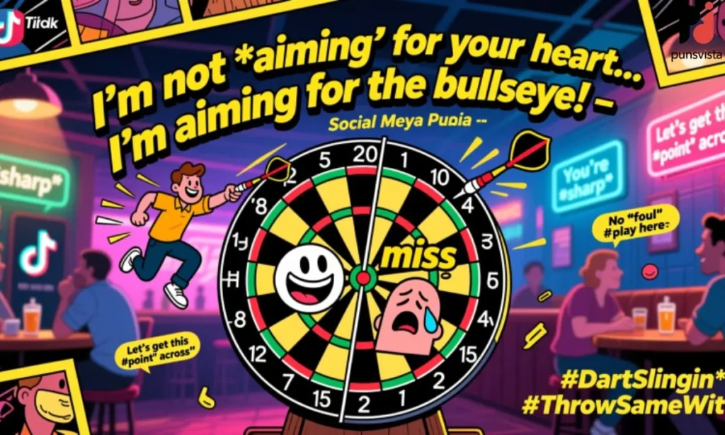 Witty Darts Puns for Social Media