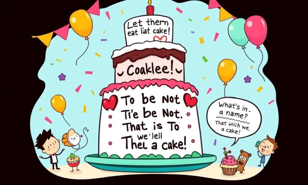 Iconic Sayings with a Cake Twist