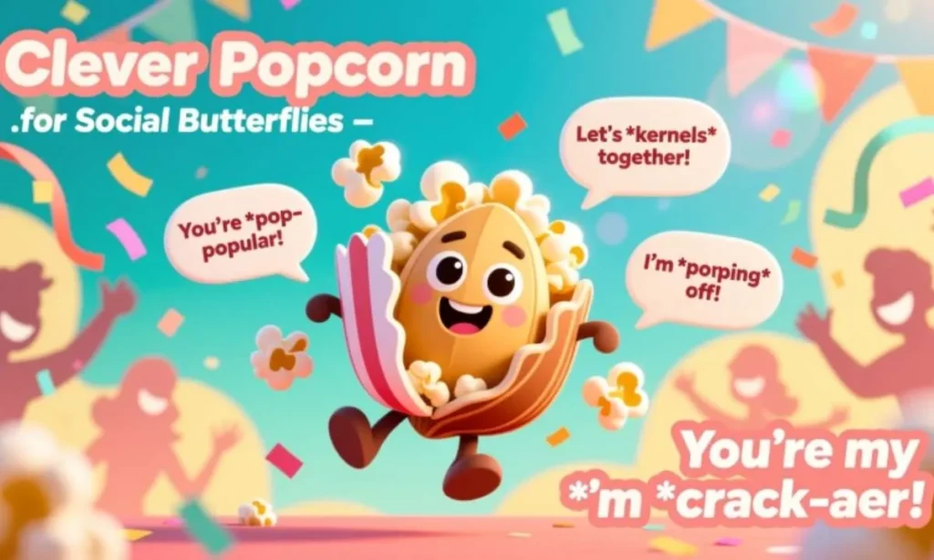 Clever Popcorn Puns for Social Butterflies