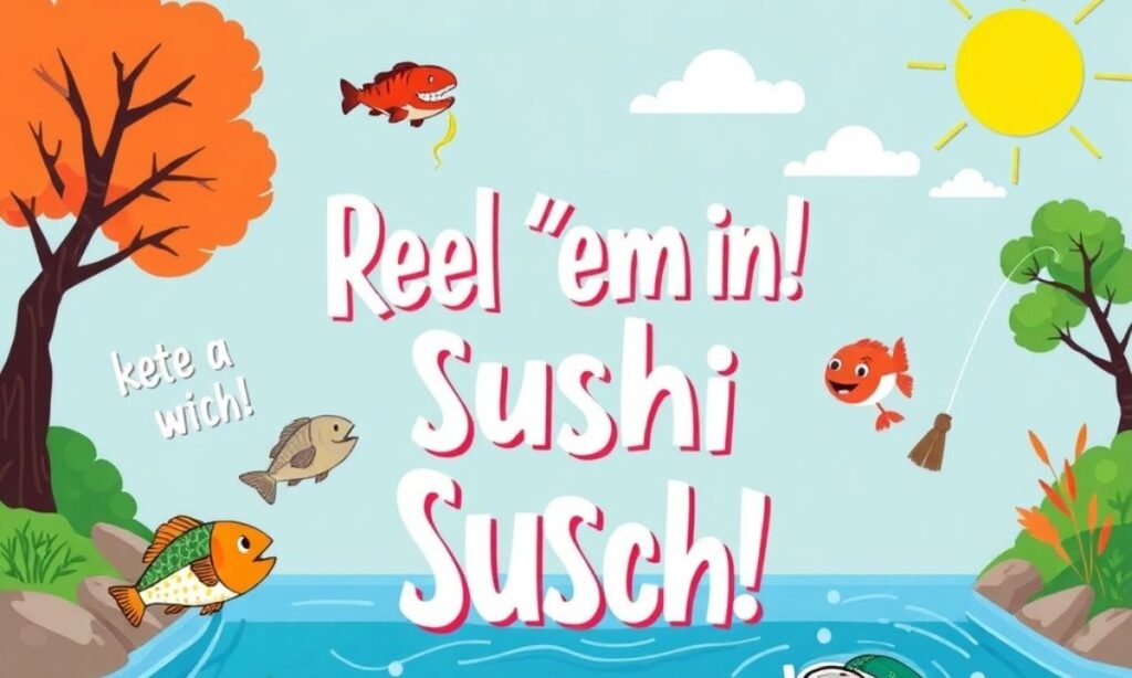 Fishing and Catching Sushi Puns