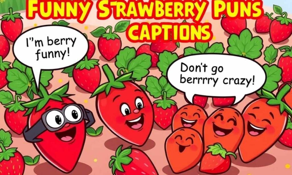Funny Strawberry Puns Captions