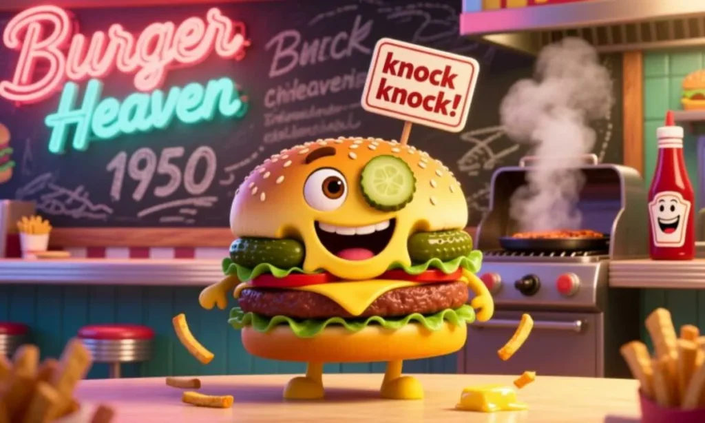 Knock Knock Jokes About Cheeseburger Puns