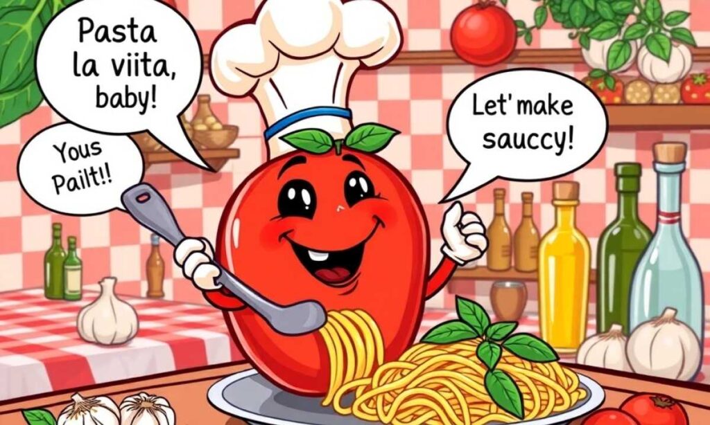 Pasta La Vista Italian Inspired Tomato Humor