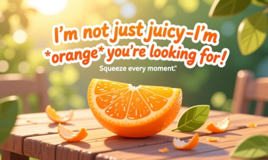 Punny Orange Captions for Instagram