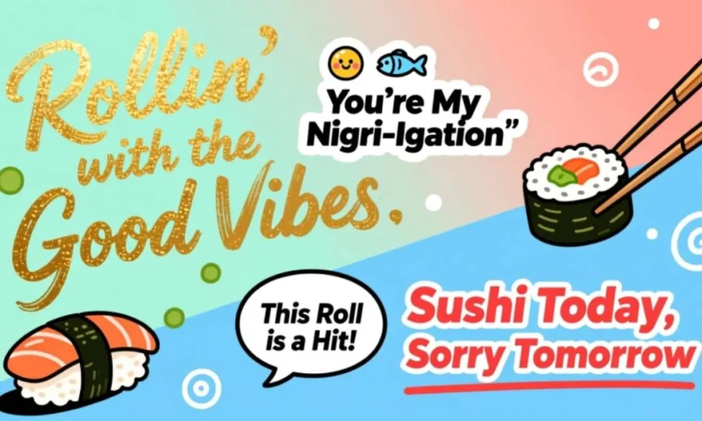 Punny Sushi Captions for Instagram