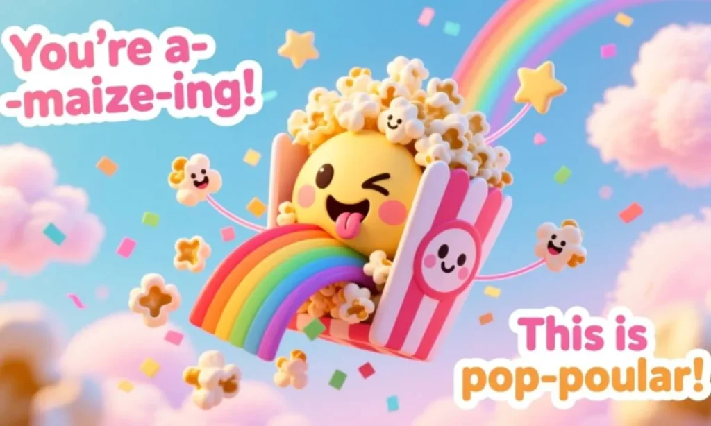 Rainbow Popcorn Puns