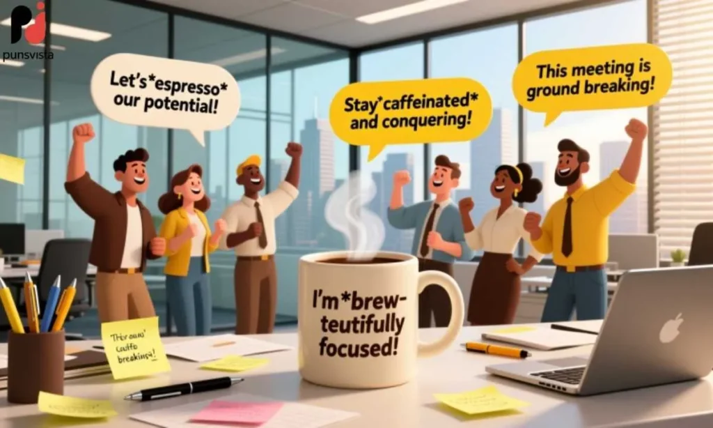 Work and Productivity Coffee Puns for Office Warriors
