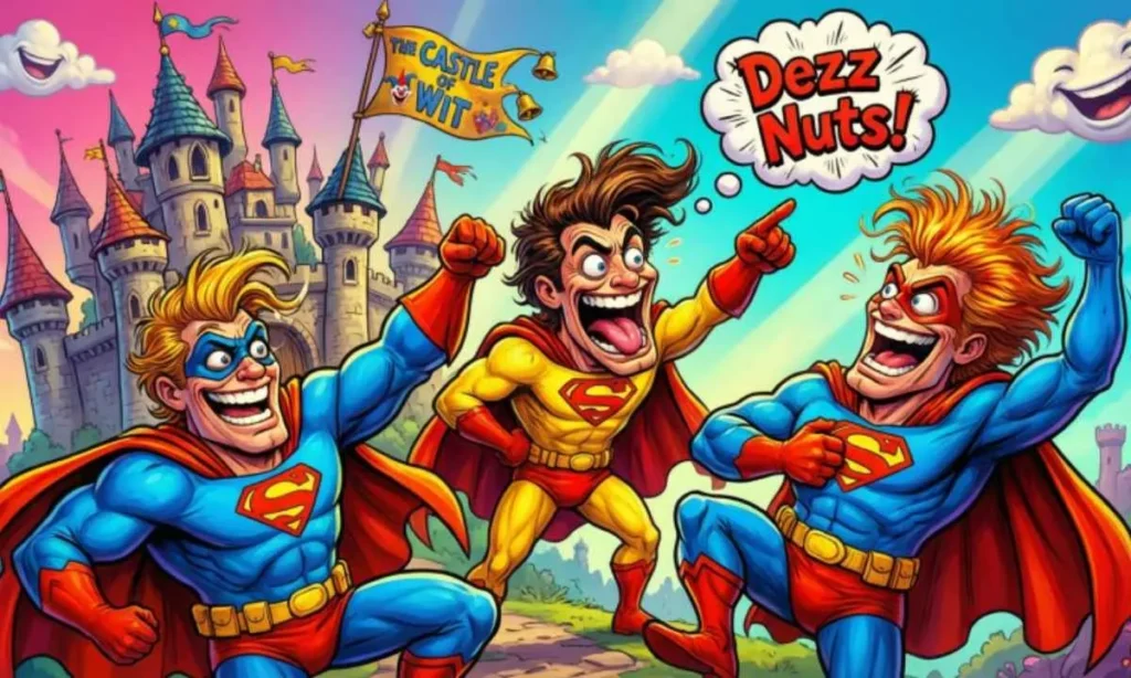 Capes, Castles & Cracks Superhero Deez Nuts Jokes